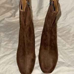 Brown Suede Women's Ankle Boots